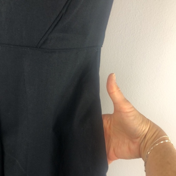 NEW Gap Linen Blend Fit & Flare Dress Black Sleeveless Pockets Preppy Career - Picture 10 of 16